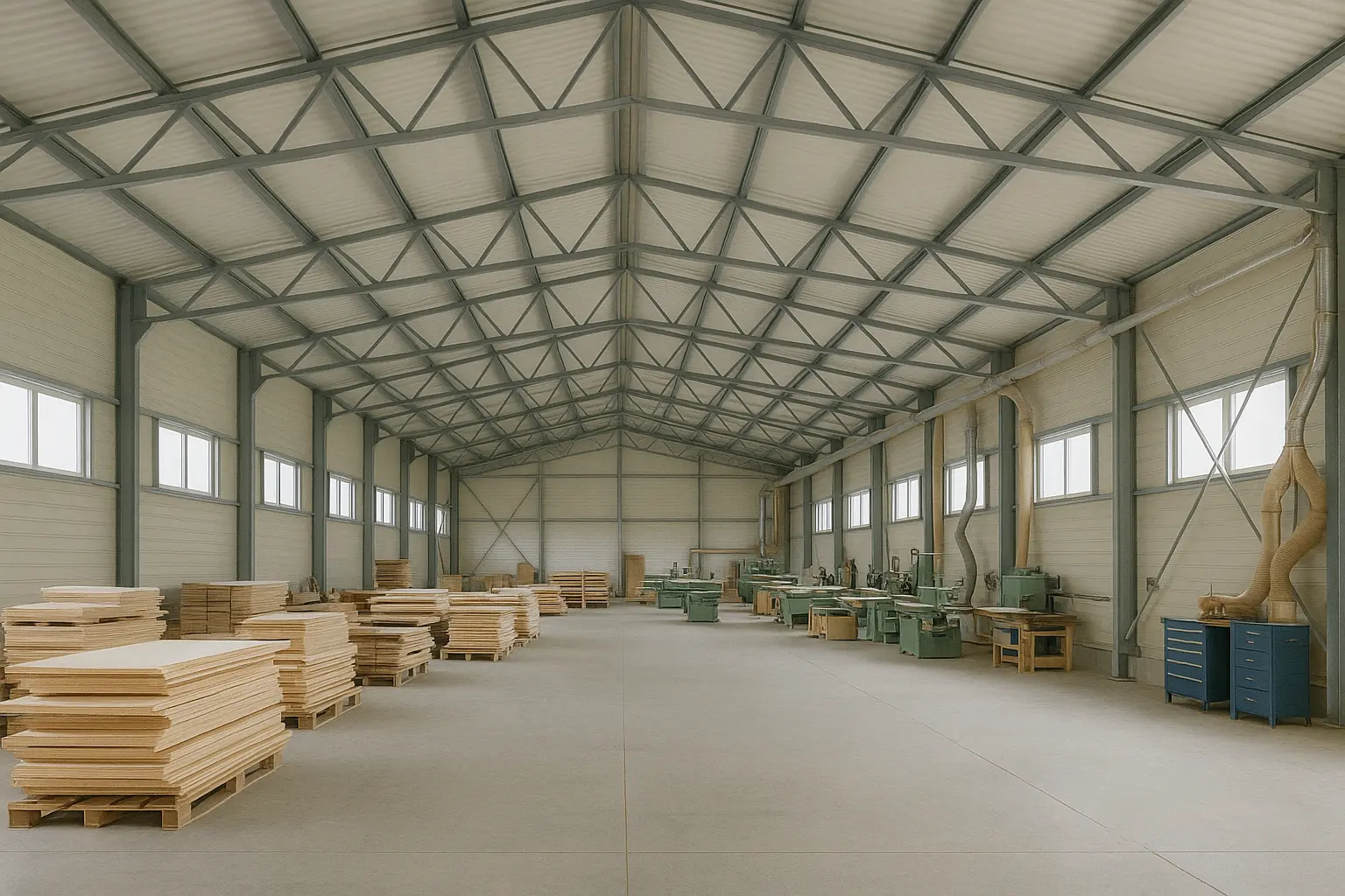 Hala dla zakładu stolarskiego – na co zwrócić uwagę przy budowie